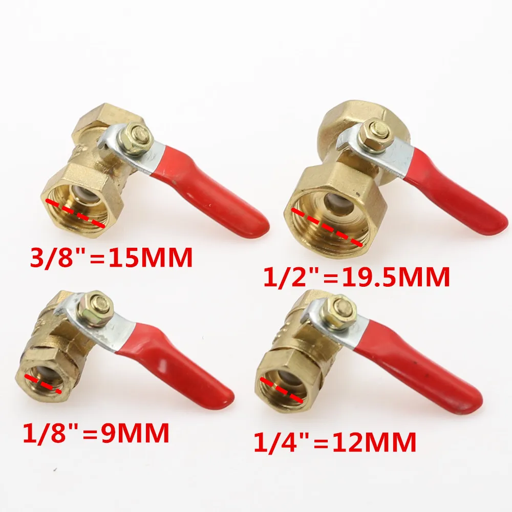 Пневматический 1/4 ''3/8'' 1/2 ''BSP внутренняя резьба мини шаровой клапан латунный соединитель Соединительный медный фитинг муфта адаптер воды, воздуха