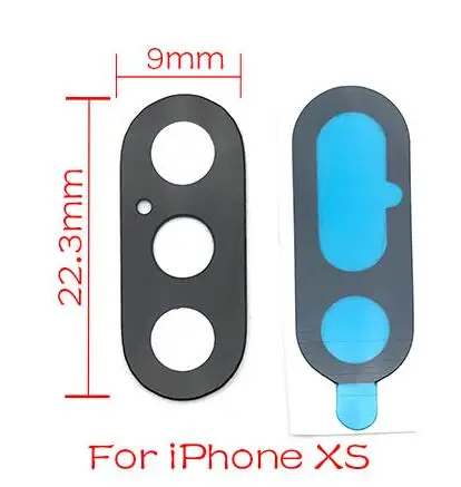 2 шт./партия стекло камеры для Iphone 6 7 8 Plus X XR XS Max задний объектив задней камеры с клеевым клеем - Цвет: For Iphone XS