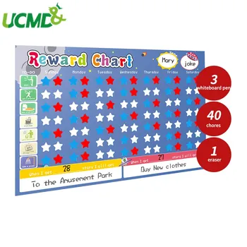 

60X40CM Magnetic Reward Activity Responsibility Chart Calendar for Multiple Children Educational Learning Weekly plan Schedule