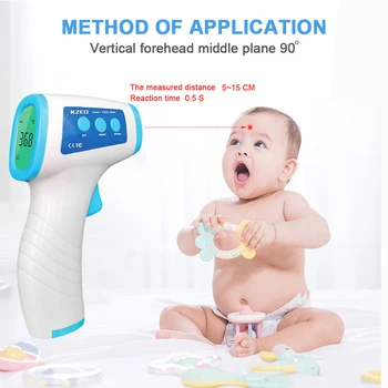 

No Touch Infrared Body Thermometer Medical Forehead Fever Temperature Gun for Baby Kids Adult