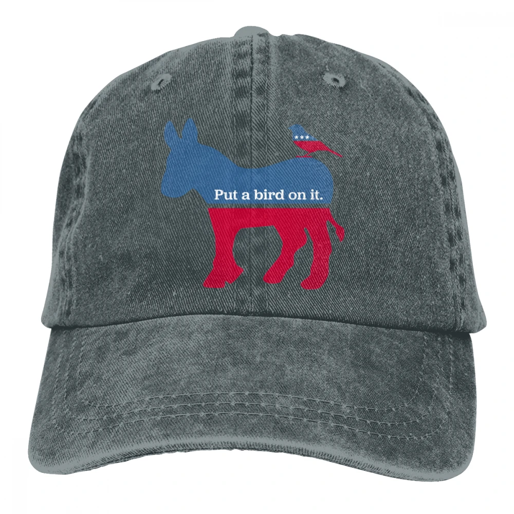 Наденьте птицу на это Casquette натуральный унисекс Мужские Женские джинсовые бейсболка с ремешком кепки Регулируемый Гольф папа шляпа