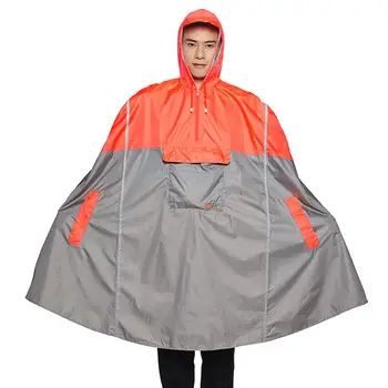 

Qian portable raincoat men's and women's outdoor poncho backpack reflective design bike climbing travel rain cover