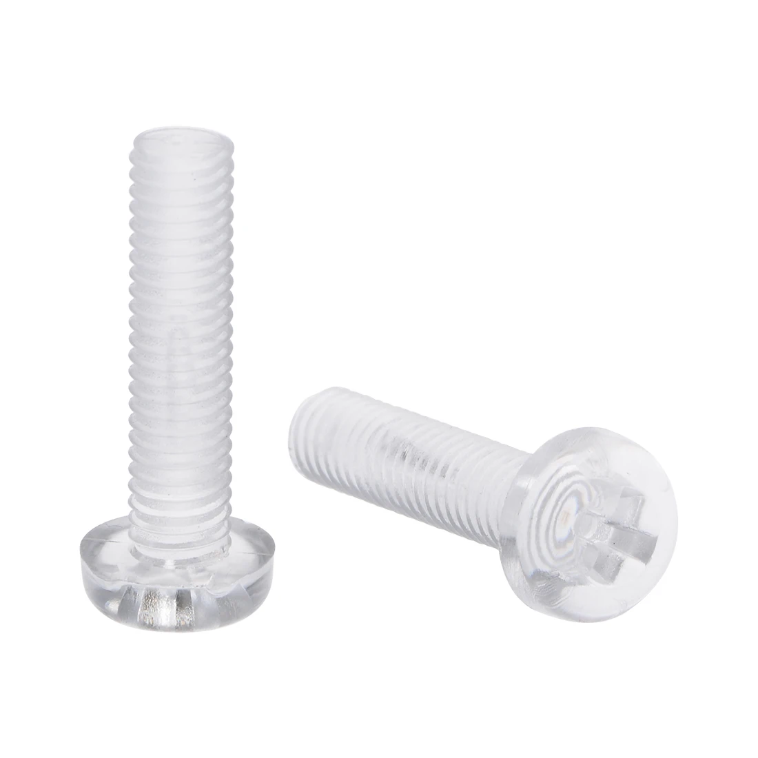 

uxcell M5x20mm Plastic Screws PC Transparent Acrylic Phillips Cross Pan Hand Tighten Screw 50Pcs