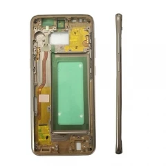 Средняя рамка с боковой кнопкой для Galaxy S8 G950 Середина Рамка Корпус с металлической рамой запасные части - Цвет: Gold