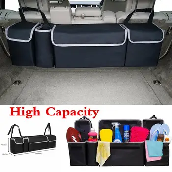 

Car Rear Seat Back Storage Bag 90*25cm Trunk Bag Organizer Notebooks Smartphones Auto Stowing Tidying Interior Accessories
