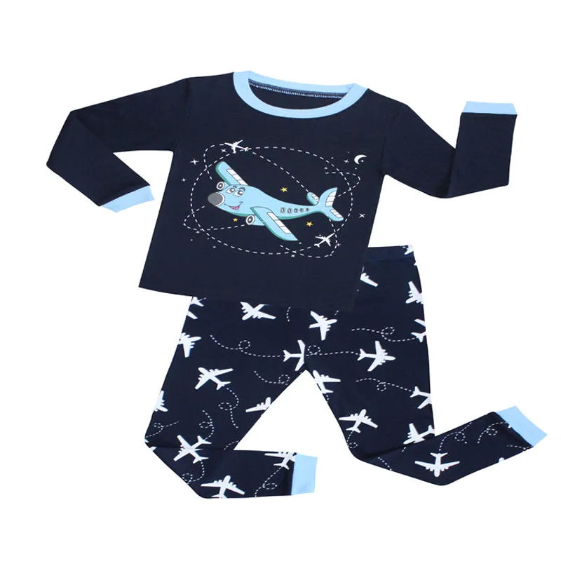 SAILEROAD/пижамный комплект для мальчиков с мультяшным автомобилем; Детские пижамы; хлопковая Детская Пижама для девочек; детская одежда для сна с длинными рукавами; костюмы - Цвет: PA07