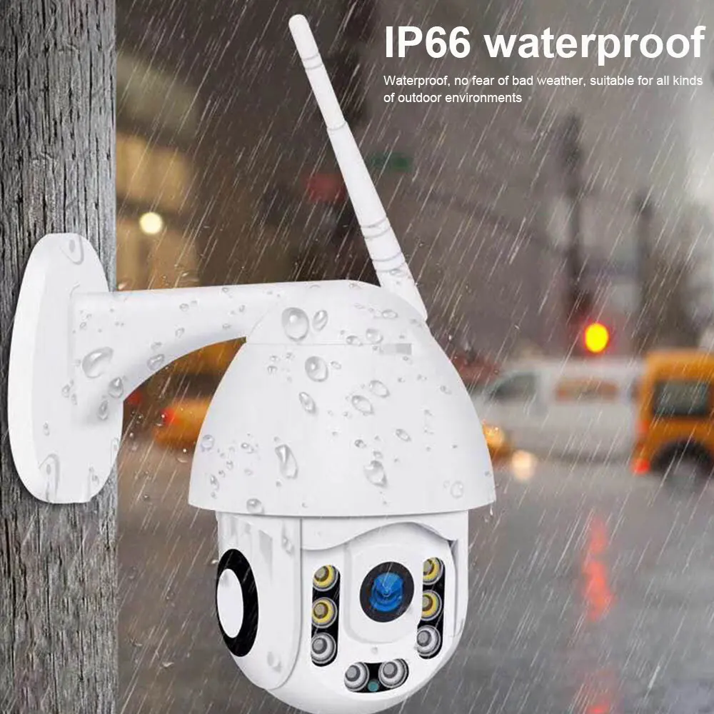 IP66 Wifi Pan камера двухстороннее аудио/Обнаружение движения ночное видение ONVIF/PTZ H.265 гуманоидное обнаружение/звуковой сигнал