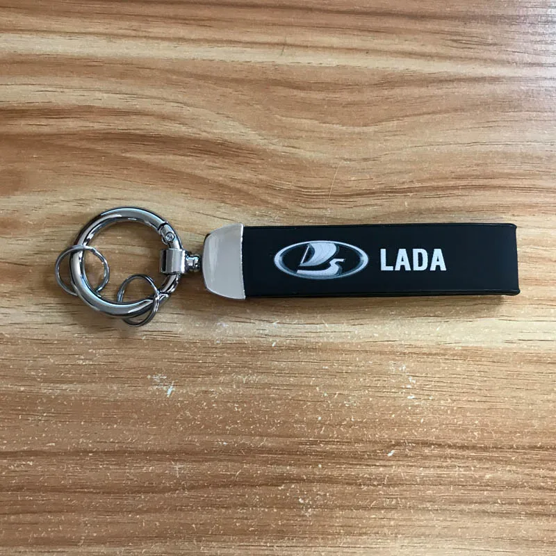 

Auto Leather Keychain Alloy key ring Exquisite printing for lada vesta granta Car accessories
