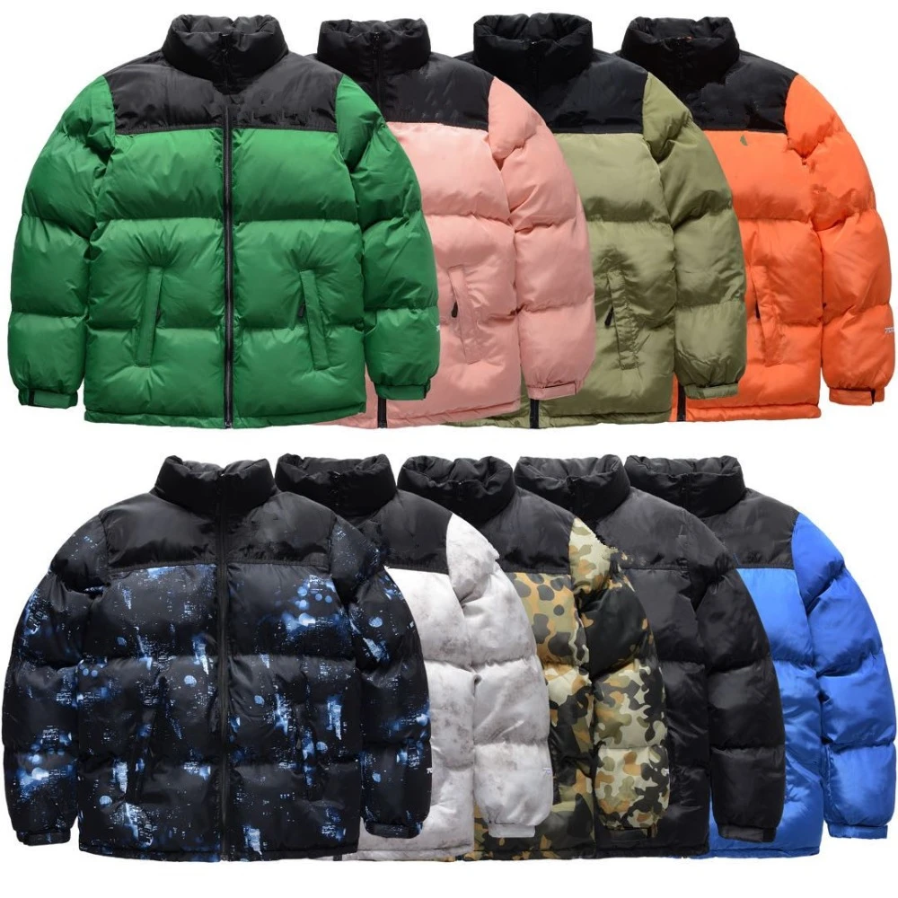 2022 Winter Parka mixed color cotton coat Casual stand collar Warm down jacket for men/women |