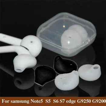 

4 Pairs Silicone Earpads Ear Cap With Storage Box for samsung S6 S7 edge Earphone MOLA