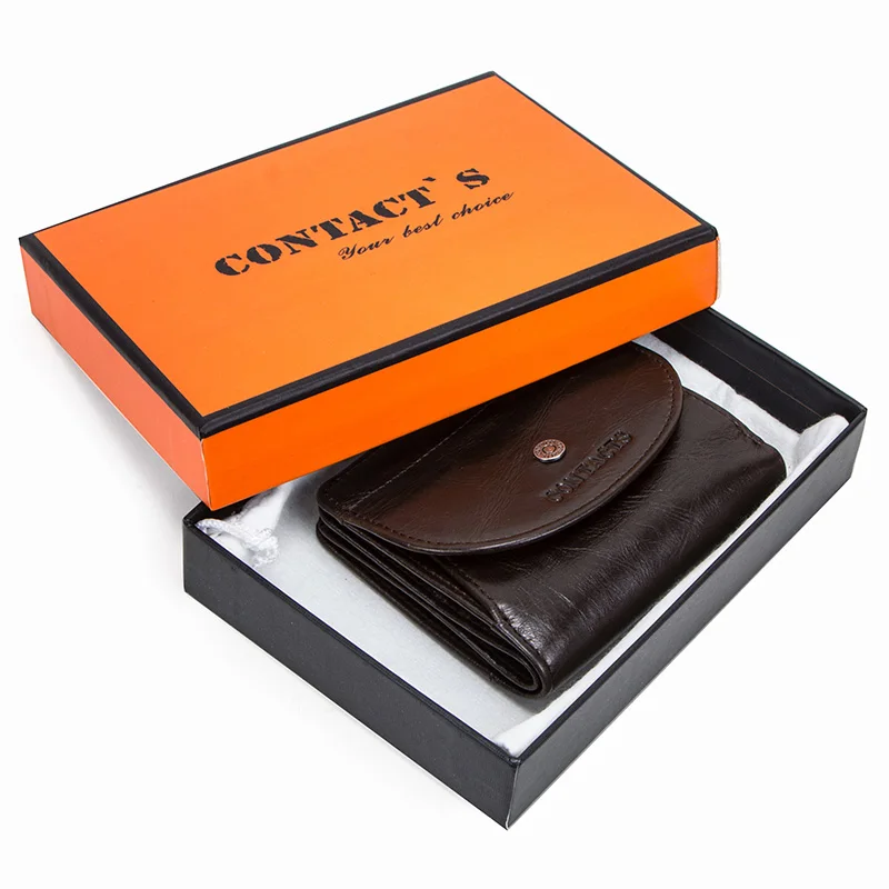 Coffee Box Женский кошелек из натуральной кожи, модный кошелек для монет для девочек, женский маленький кошелек, кошелек для денег, держатель для карт, мини-клатч - Цвет: Coffee Box