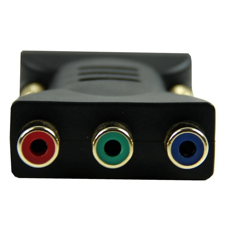 1 DVI-I24+ 5 мужчин и 3 RCA Женский Разъем конвертер адаптер(черный