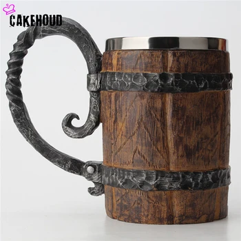 

CAKEHOUD Household Stainless Steel Resin Beer Mug 650ml Coffee Cup Goblet Large Capacity Milk Cup Juice Cup Household Water Cup