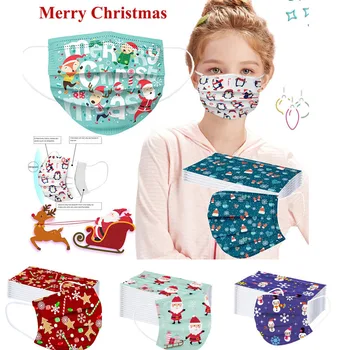 

Christmas Printed Disposable Masks Breathable Multi-purpose Face Cover Mouth Caps Face Mask Multiple Proteccion Mask for Face