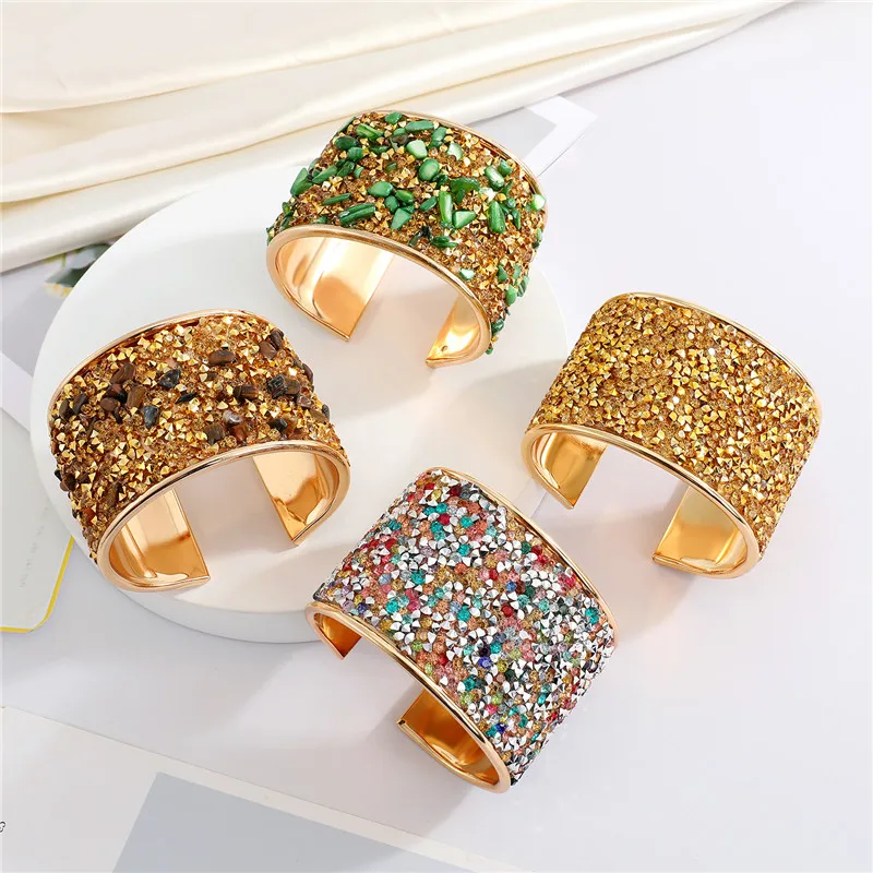 European Bohemian Shiny Metal Zircon Bracelet For Women