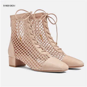 

BBZAI 2020 new pattern Summer high quality Ms banquet sandals 4CM Thin Heels Cool boots Sexy women's shoes Fashion Show 4-12 13