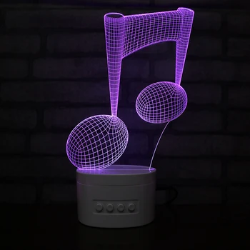 

3D Light Buletooth Speaker Led Night Light for Children Usb Lamp Battery Powered Night Light In Bedroom Customize Dropshipping