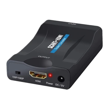

Scart to HDMI Converter Adapter, Scart Adapter Support HDM 1080P/ 720P Switch Video o Upscale Converter