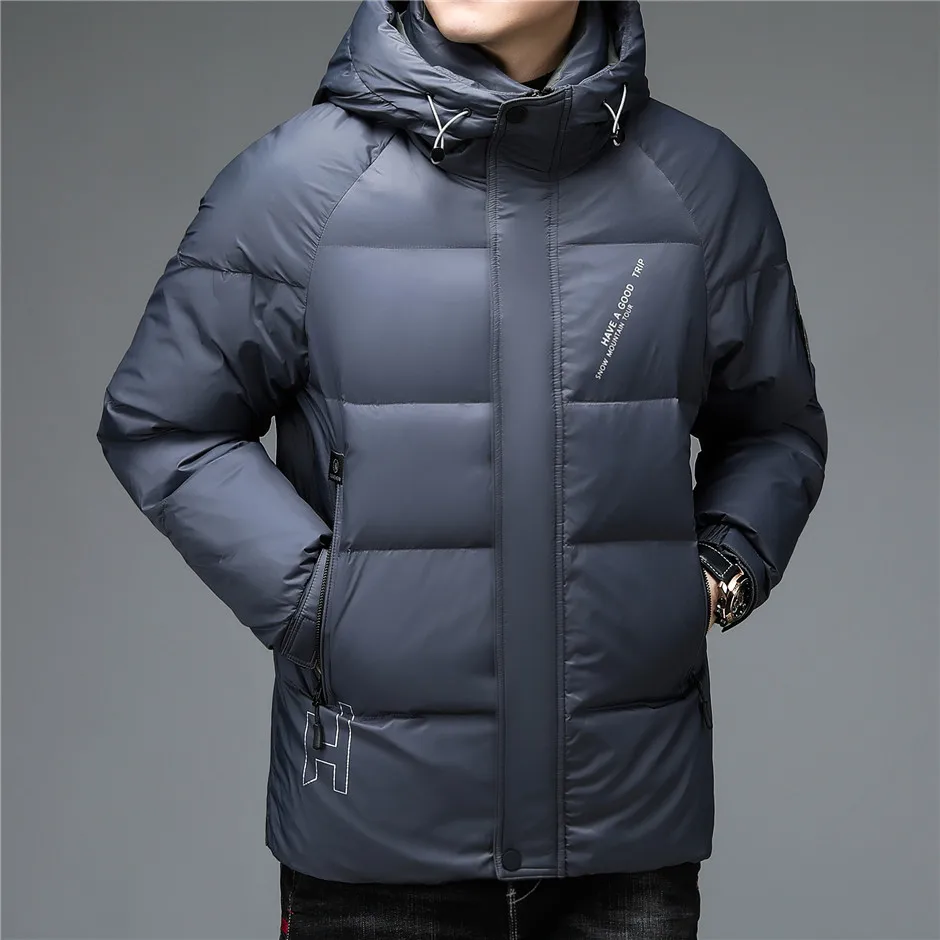 Winter White Duck Down Jacket Men Thick Warm Parka New Fashion Casual Hooded Coat High Quality Windbreak COODRONY Clothing C8162 packable down jacket