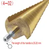 1Pcs 4-32 mm HSS Titanium Coated Step Drill Bit Drilling Power Tools Metal High Speed Steel Wood Hole Cutter Step Cone Drill ► Photo 3/3