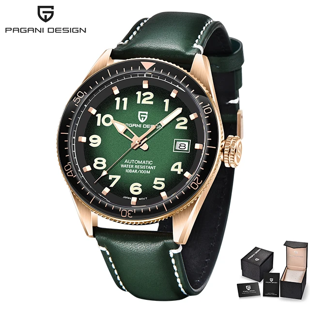 PAGANI DESIGN Luxury Men's Mechanical Wristwatch Top Brand NH35A Movement Blue Automatic 100M Waterproof Watch Relogio Masculino 