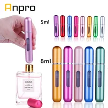 5/8ml Tragbare Reise Mini Container Aluminium Nachfüllbar Parfüm Spray Flasche Leere Kosmetische Lagerung Flasche Wasser Behälter Werkzeug