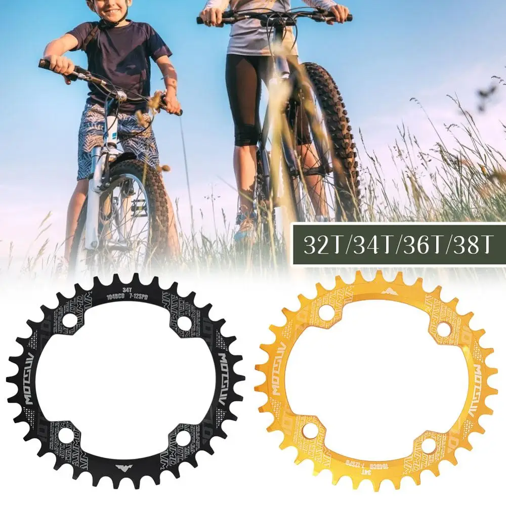 Рукоятка велосипеда 104BCD 32t / 34t 36t 38t овальная цепь узкая широкая MTB велосипедная