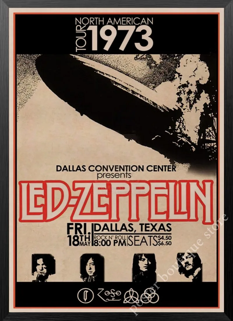 Led Zeppelin рок-н-РОЛ постер, Jimmy страница, Роберт Плант винтажные наклейки домашний Декор наклейки на стену девять процентов/4 - Цвет: 19