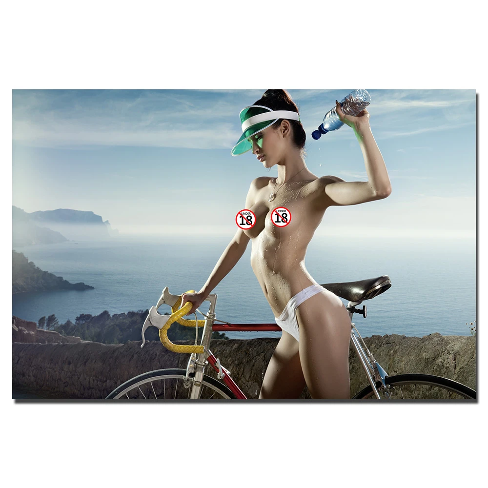 Sexy girl on bike