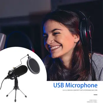 

Usb Microphone Series Wired Condenser Microphone With Stand Clip for Pc Support High Output Low Self-Noise
