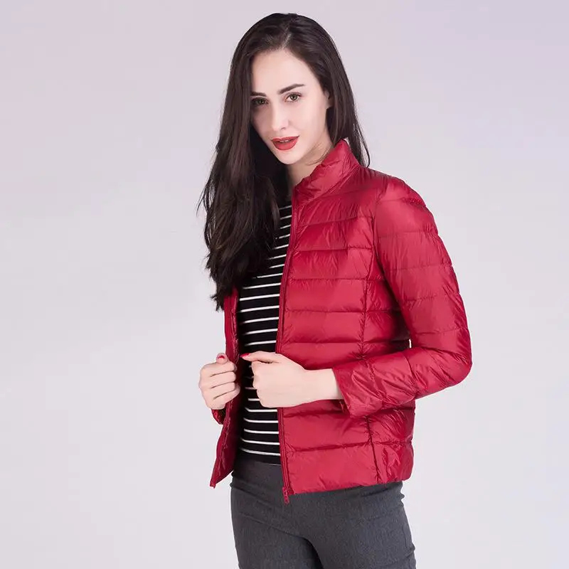 Duck Down Jacket For Men&women Winter Warm Coat Down Full Sleeve Solid Snow-outwear Lightweight Coat Outdoor PLUS SIZE - Цвет: Women 9