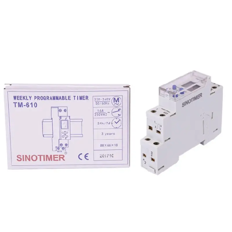 TM610 220 В/110 В таймер переключатель один модуль DIN рейка 7 дней 24 часа