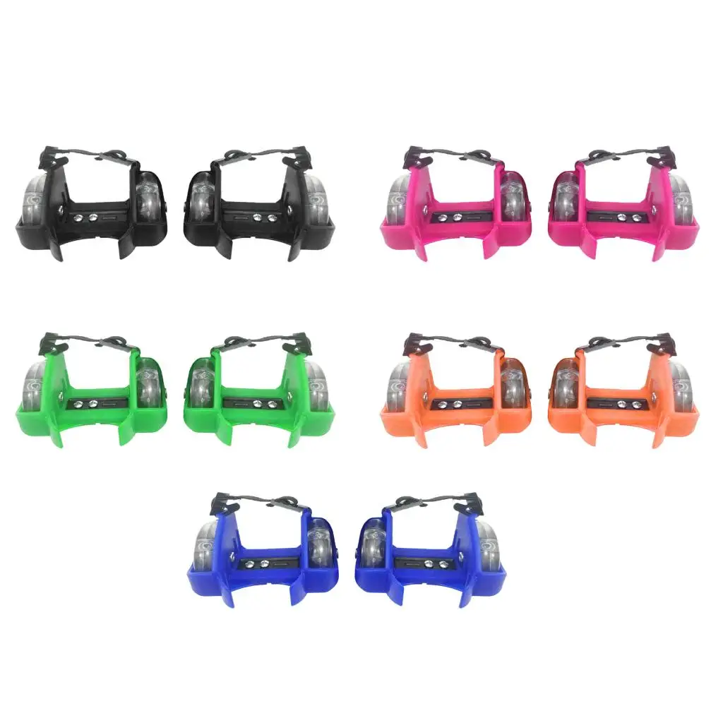 Light Up Flash Heel Wheel Roller Skates LED Kids Child Rollerskate Training Shoe Strap on Child Street Skating Roller Adjustable