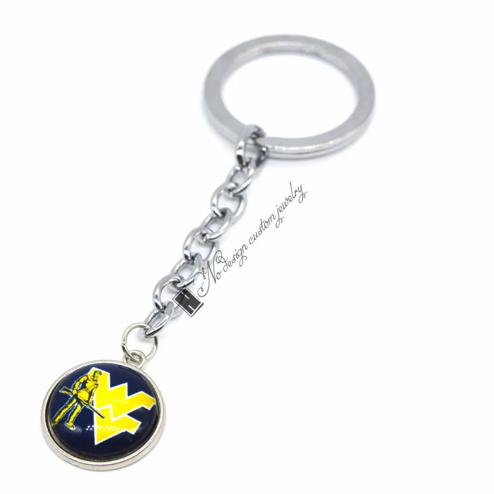 2019 Basketball Jewelry Keychain NCAA West Virginia Mountaineers Charms /18mm Snap Button Car Keyring for Women Men Gift | Украшения и
