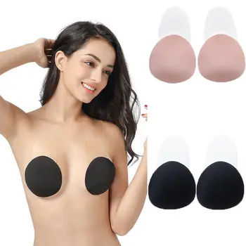 

Silicone Push Up Strapless Invisible Breast Lifting Bra Bust Tape For Self Adhesive Wireless Bralette Reusable Bra Pads