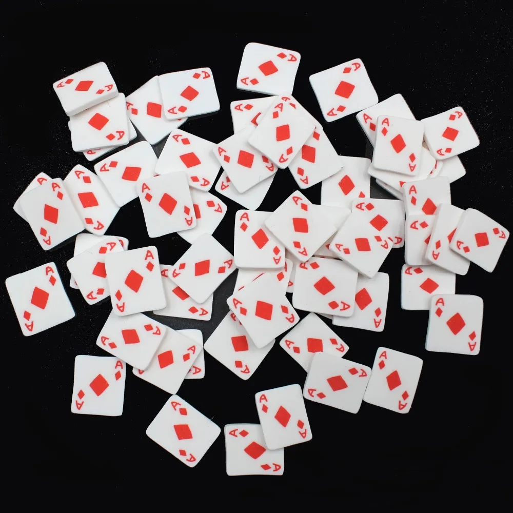10 г/лот покерные карты кусочки посыпки для поставки слаймов Игрушка полимерная глина для изготовления игрушек амулеты аксессуары дополнение для пушистой прозрачной слизи