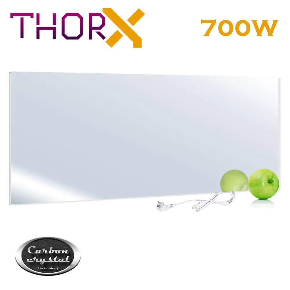 ThorX A700-M A700-B A700-M инфракрасный обогреватель панели 700 Вт, зеркальная поверхность/черное стекло/Белое стекло углерода с украшением в виде кристаллов технологии