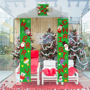

Christmas Couplet hanging cloth Curtain Couplet Decorative Hanging Decoration