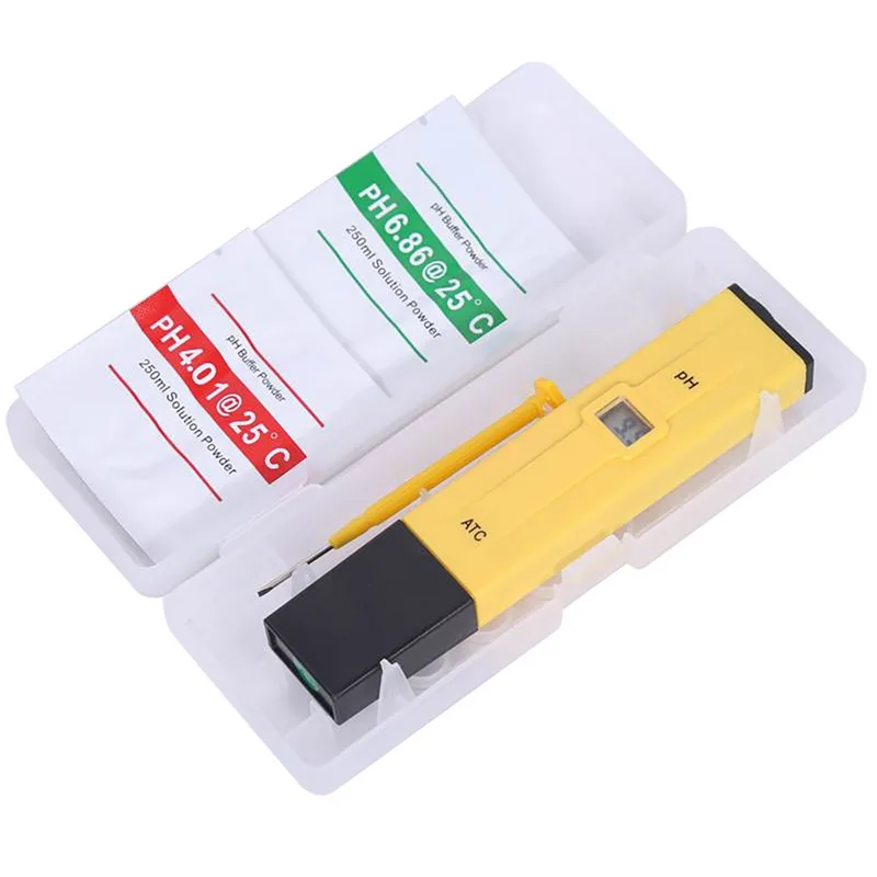 

Digital PH Meter Tester LCD Display Water Quality Tester High Accuracy 0.1 Pen Aquarium Pool Moisture Automatic Calibration