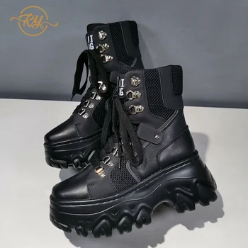 

RY-RELAA Europe station Genuine leather womens shoes 2020 fashion new Platform sneakers ins autumn/ winter womens sports shoes