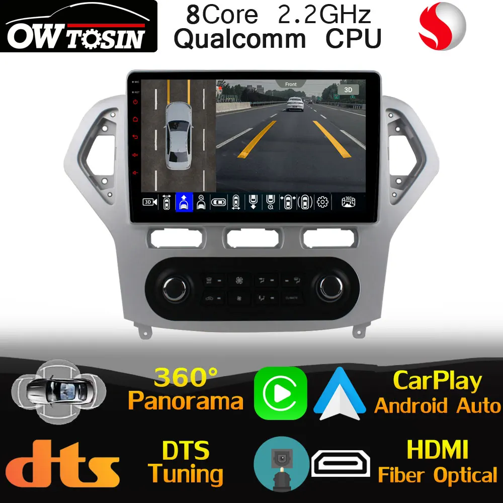 Автомобильный GPS-радиоприемник Qualcomm 8Core Android для Ford Mondeo 2006-2010 MT AT оптический HDMI CarPlay