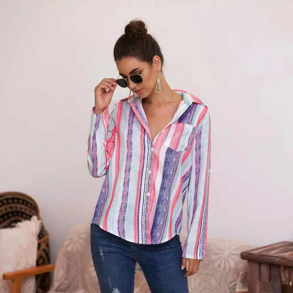 

Shirt 2019 Early Autumn New Ladies Chiffon Shirt Female Niche Retro Port Wind Female Jacket Light Familiar Style