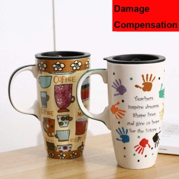 

500ml jingdezhen Coffee Mug Coffee Cup Coffee Mugs handgrip Ceramic camouflage Mug Mass Coffee Cup Home Couple Ceramic Cup