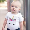 Matching Family Outfits Mom Kids Baby Unicorn T-shirt Tops Summer Short Sleeve Mother Daughter Clothes Big Sister Little Sister 4