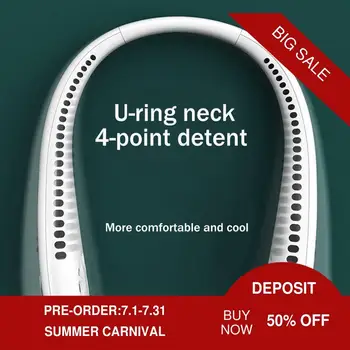 

HOT!Personal Air Conditioner Neck Fan Cooler,Portable Smart Dual Effect Cooling Neckband Fan,Rechargeable USB Hanging Neck Coole