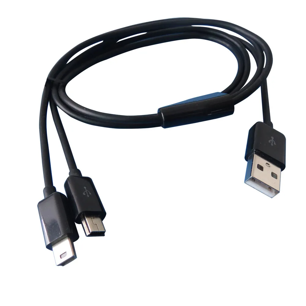 2 шт. 1 м 3ft двойной слот для Mini USB разветвитель кабеля Мощность устройств