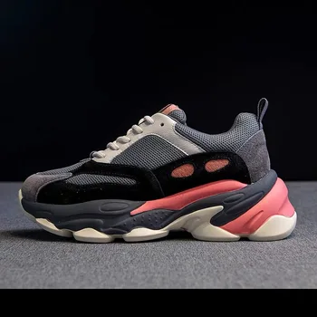 

2019 New Sneakers Women Platform Casual Shoes Fashion Sneakers Platform Femme Yellow Casual Chunky Shoes Zapatos De Mujer