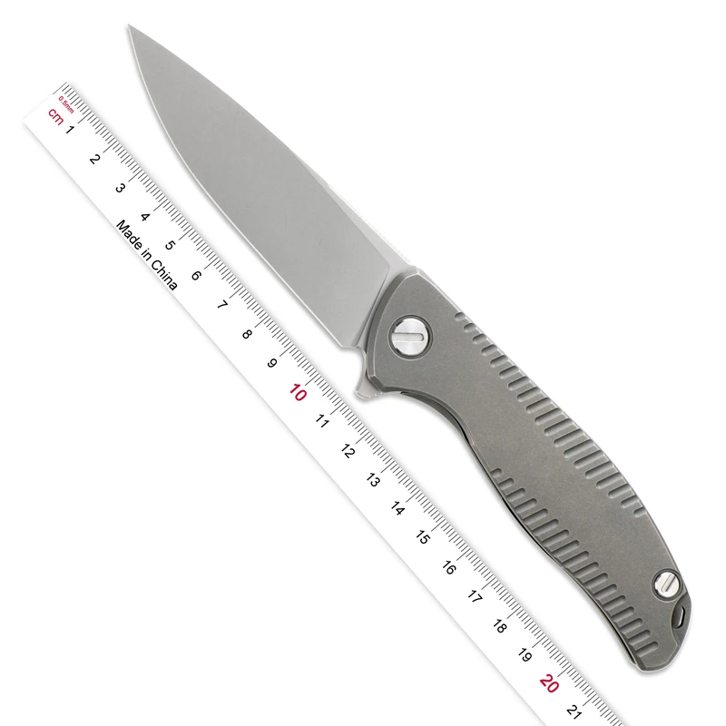 

Green Thorn F95R18 folding knife (3.75") D2 steel blade titanium handle outdoor camping hunting tool pocket kitchen supplies