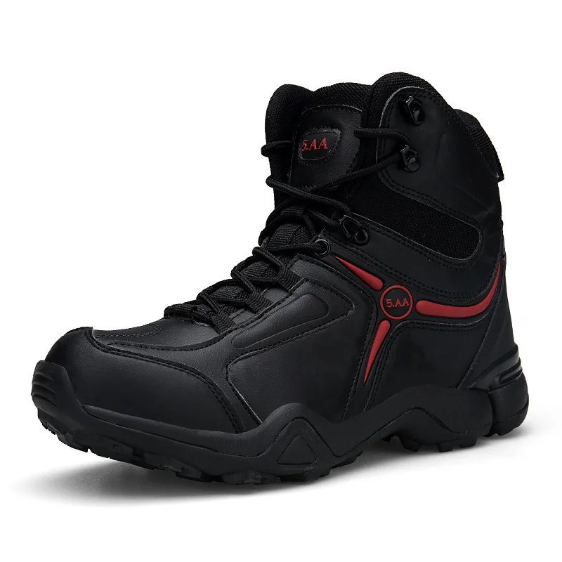

Mens Genuine Leather Desert Military Combat Tactical Boots Special Soldier Army Boots With Side Zipper For Men Safety Work Shoes