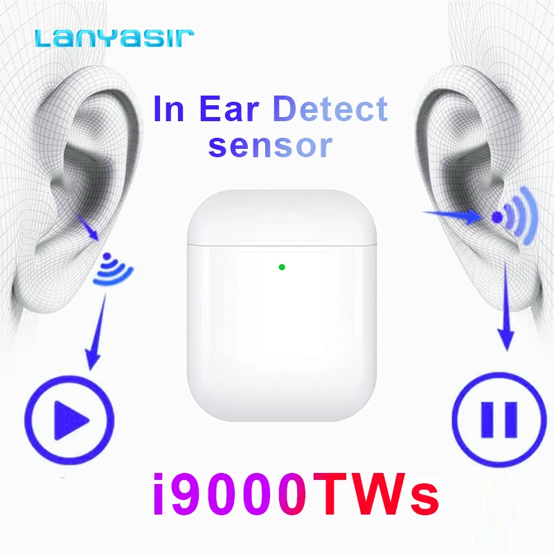 Lanyasir i9000 TWS Earphone Wireless Bluetooth Headset Sports Headphones Stereo Earbuds for all mobile devices i9000 tws pk i500